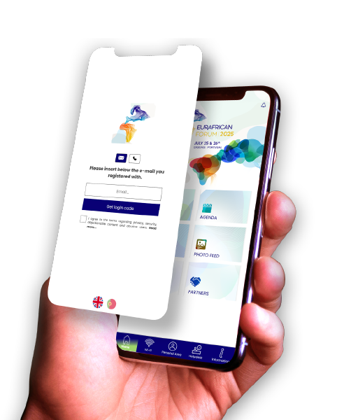 EurAfrican Forum App on Phone